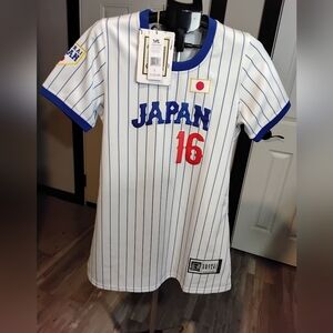 NEW Ohtani Japan Womens Baseball Jersey Dress with Pockets SIZE LARGE